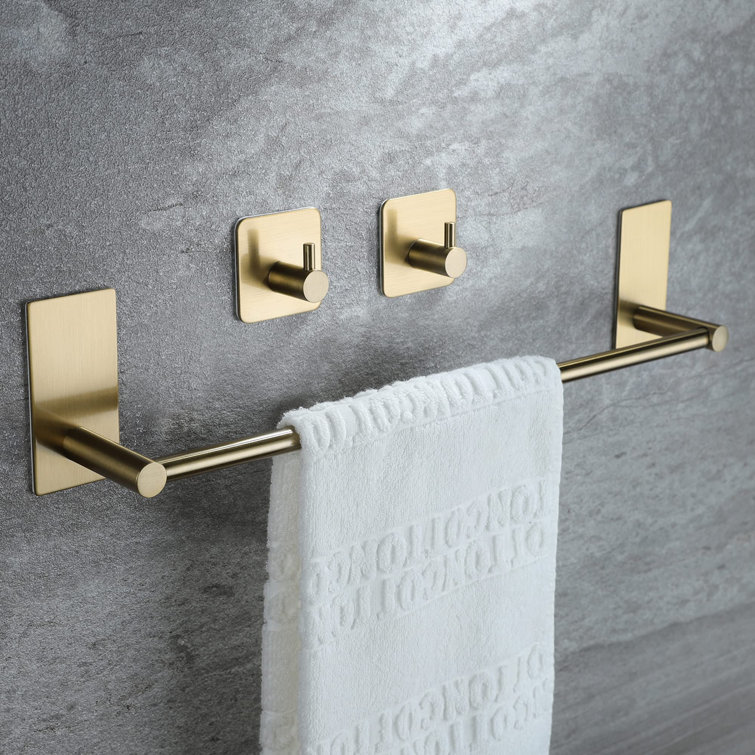 Gold towel rack discount bathroom